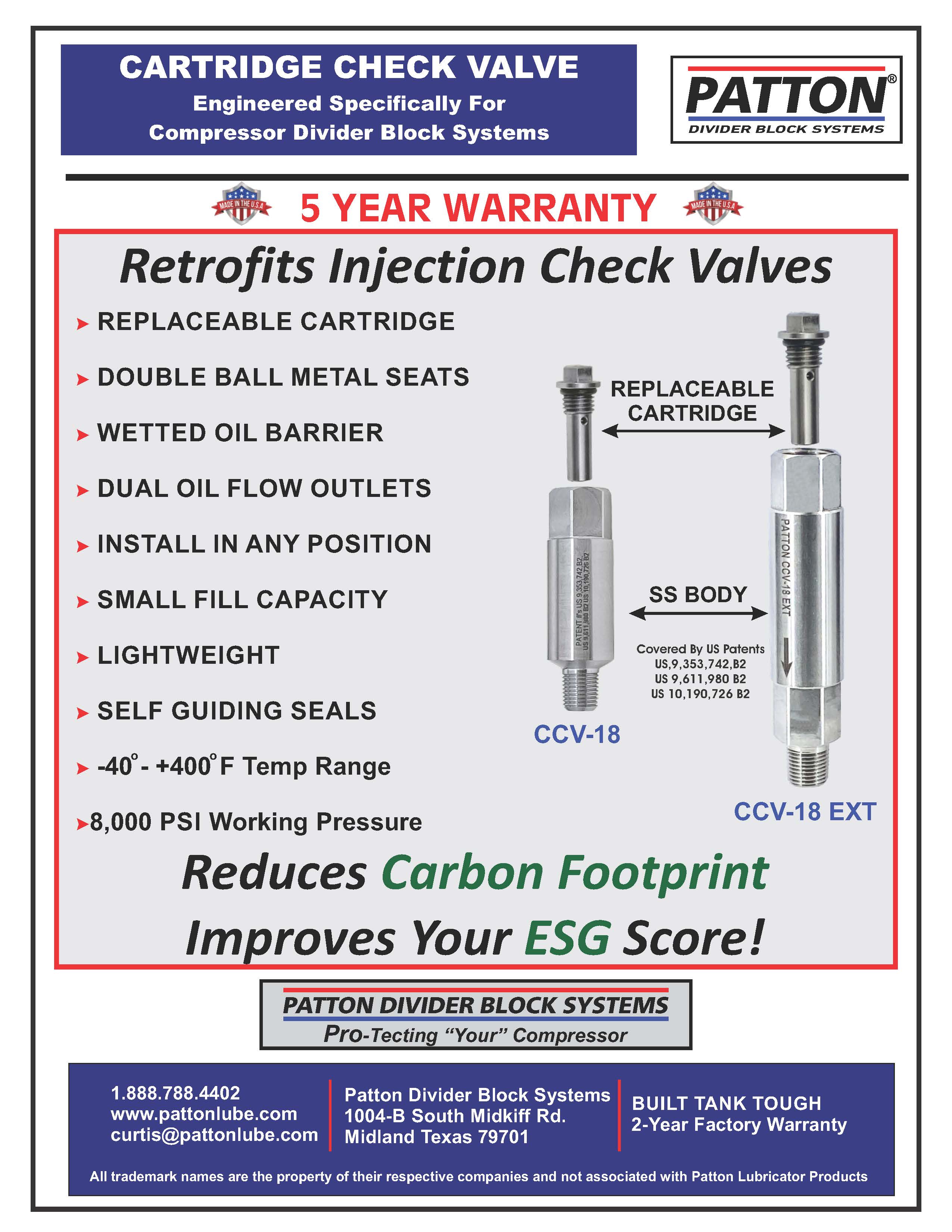 Cartridge check valve brochure page 1